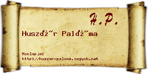 Huszár Palóma névjegykártya